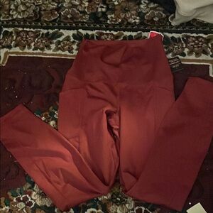90 Degree High-Waisted Rust Pants